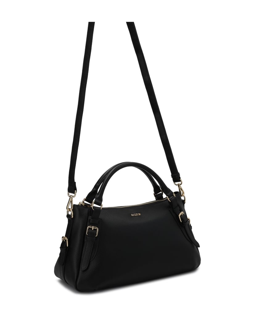 Kazar-Black-universal-leather-handbag-černá