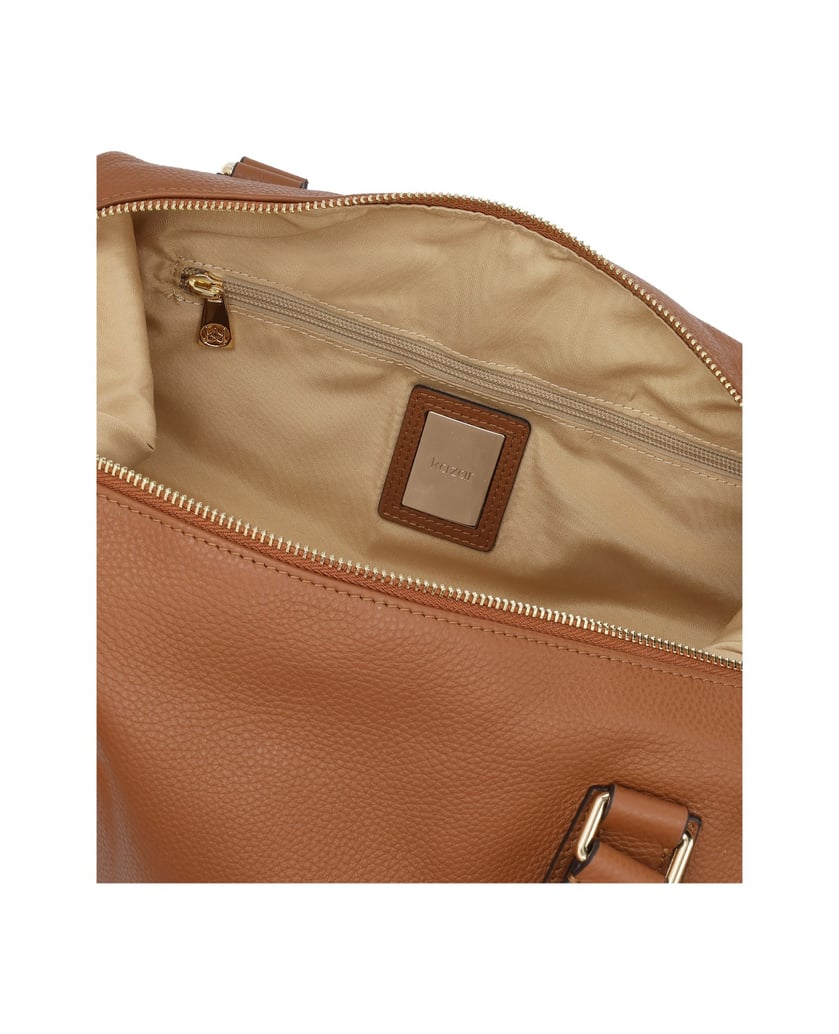 Kazar-Large-light-brown-handbag-with-two-handles-and-a-strap-velbloudí