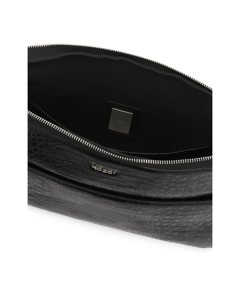 Kazar-Embossed-leather-laptop-bag-černá