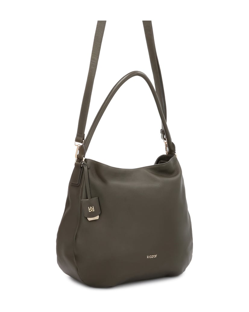 Kazar-Olive-hobo-bag-with-handle-zelená