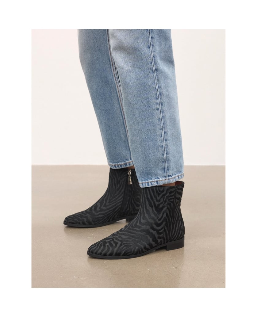 Kazar-Patterned-leather-boots-with-natural-hair-finish-čierna