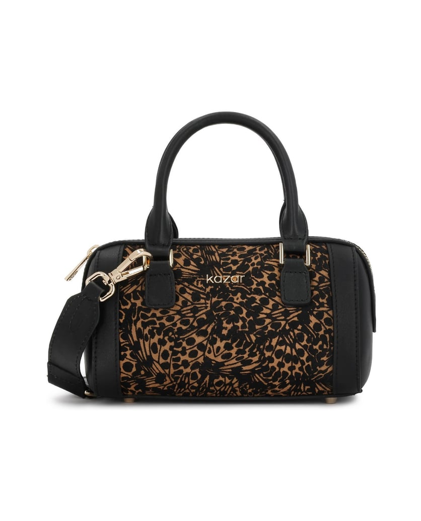 Kazar-Small-handbag-in-an-abstract-pattern-černá