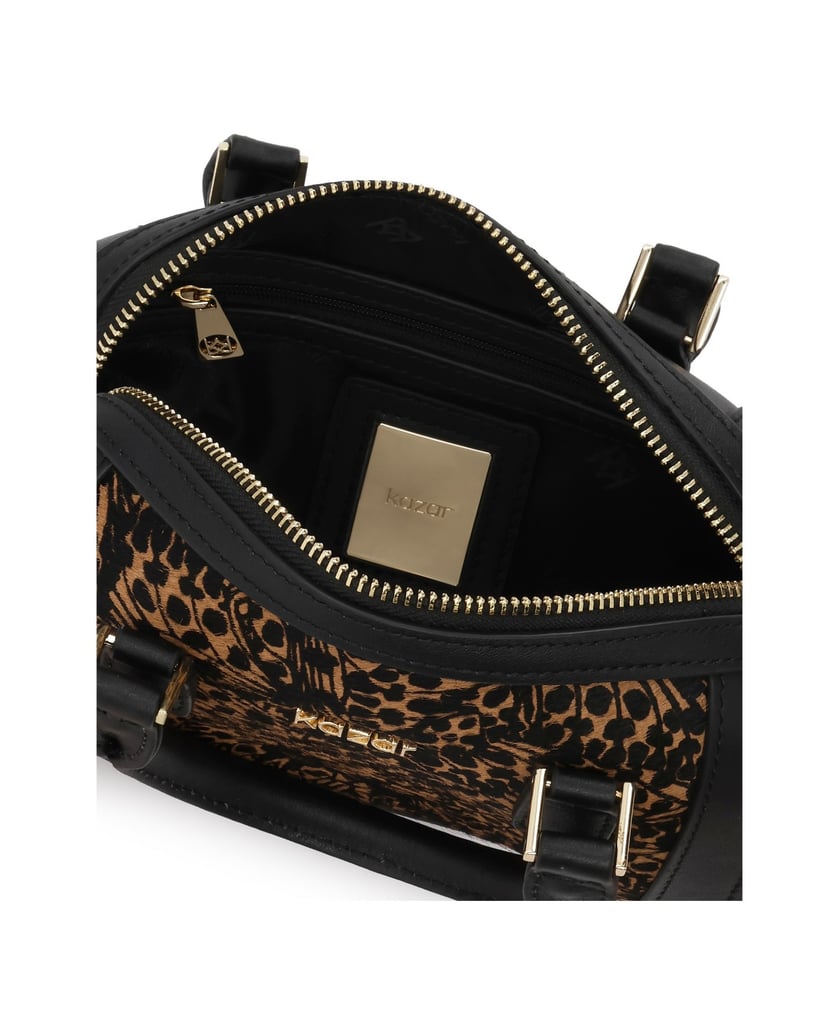 Kazar-Small-handbag-in-an-abstract-pattern-černá