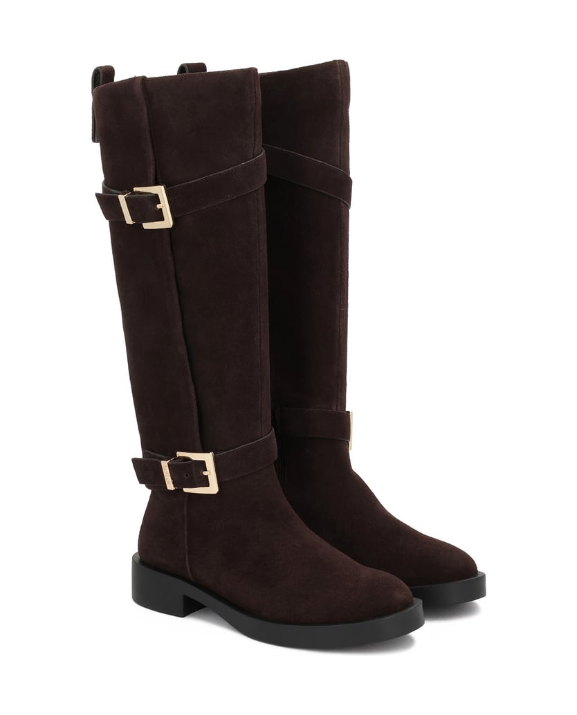 Kazar-Brown-suede-boots-with-double-upper-tmavě-hnědá