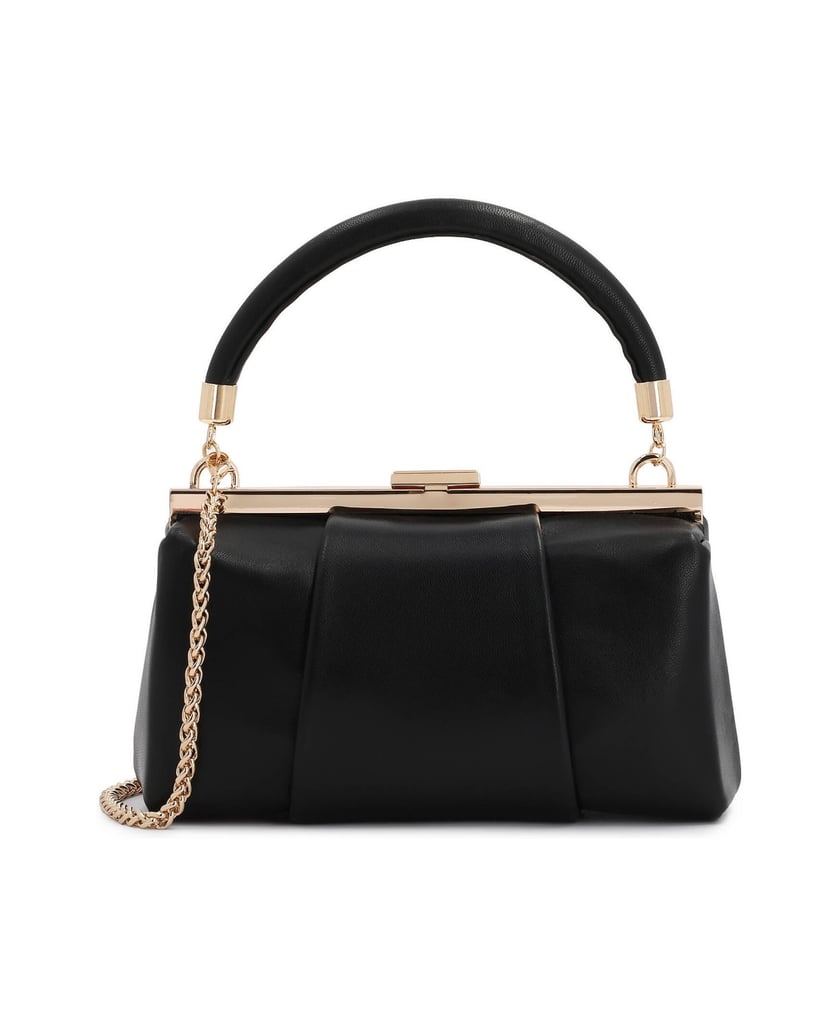 Kazar-Elegant-black-clutch-bag-with-rigid-construction-černá