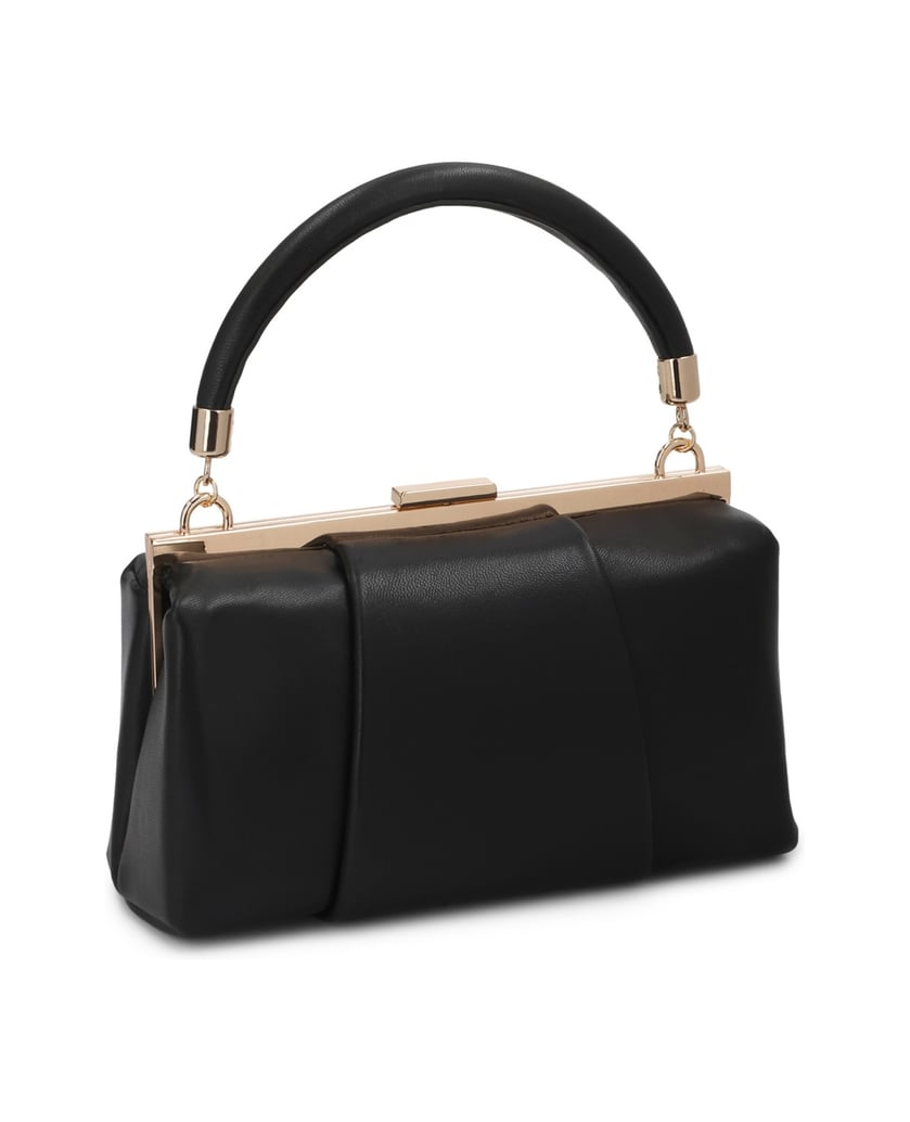 Kazar-Elegant-black-clutch-bag-with-rigid-construction-černá