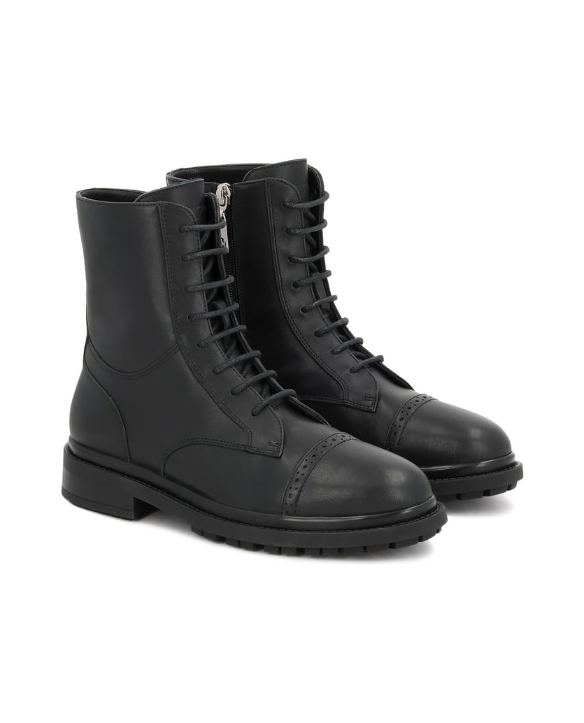 Kazar-Black-boots-with-openwork-decoration-černá