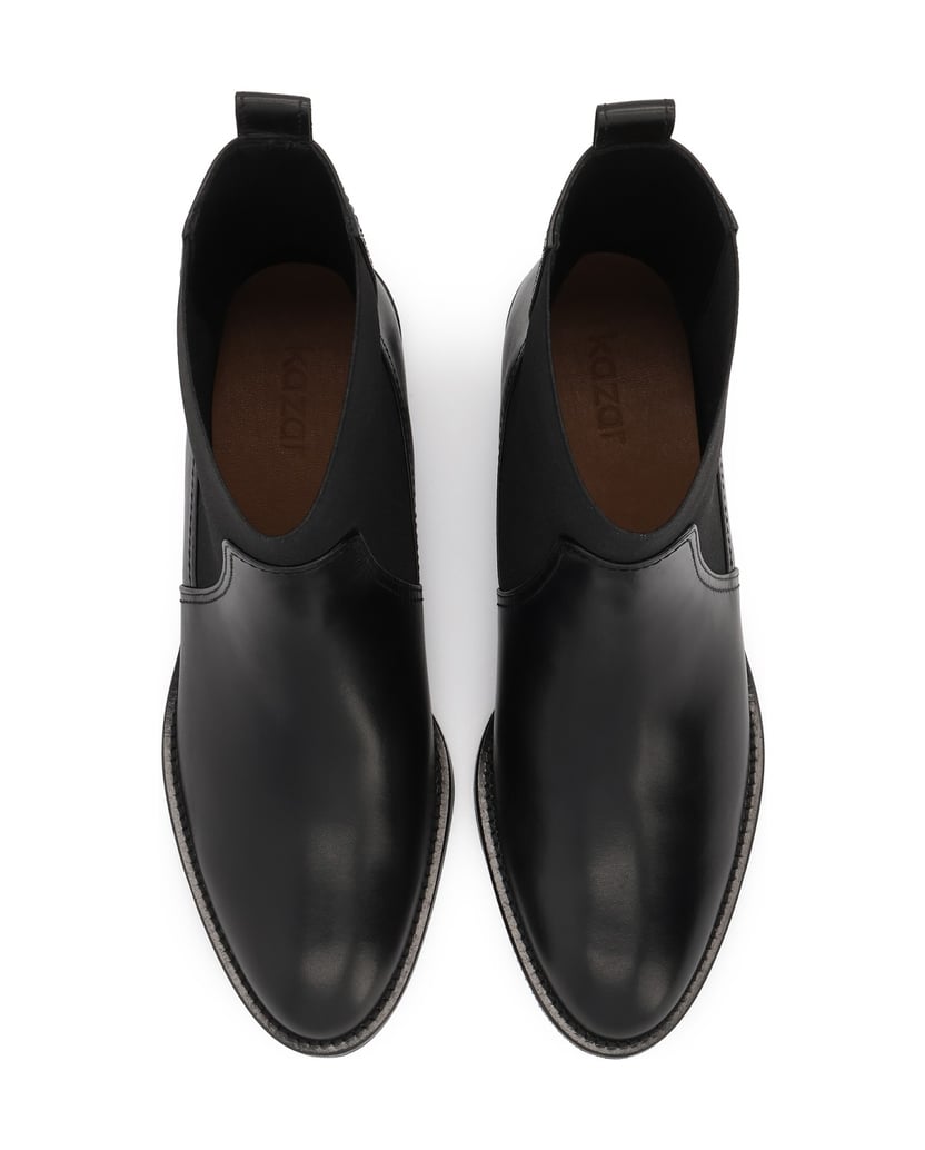 Kazar-Leather-Chelsea-boots-with-elastic-upper-černá