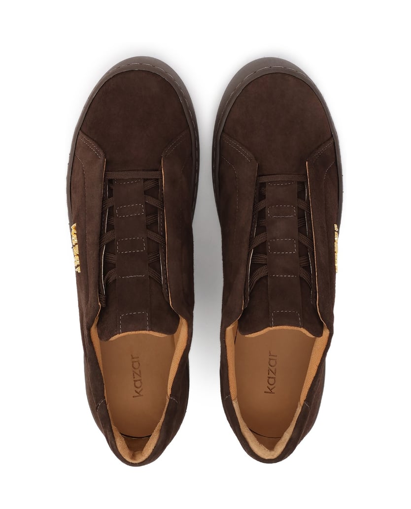 Kazar-Suede-brown-sneakers-tmavá-hnedá