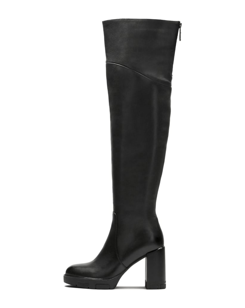 Kazar-Musketeers-with-a-wide-heel-and-platform-čierna