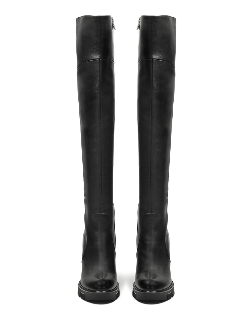 Kazar-Musketeers-with-a-wide-heel-and-platform-čierna