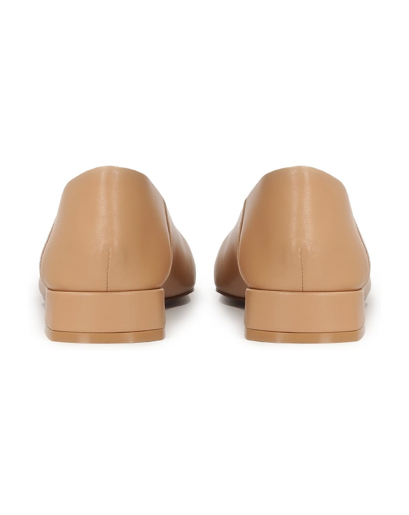 Kazar-Beigefarbene-flache-Lederpumps-beige