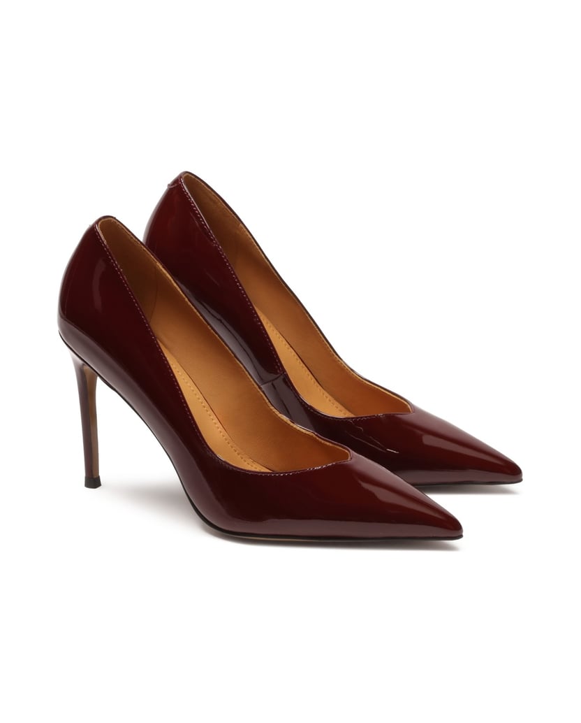 Kazar-Patent-leather-burgundy-pumps-červená