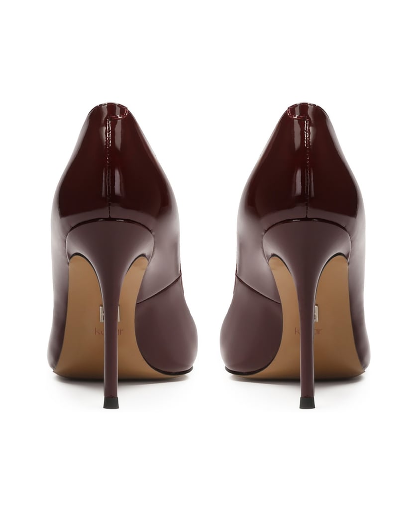 Kazar-Patent-leather-burgundy-pumps-červená