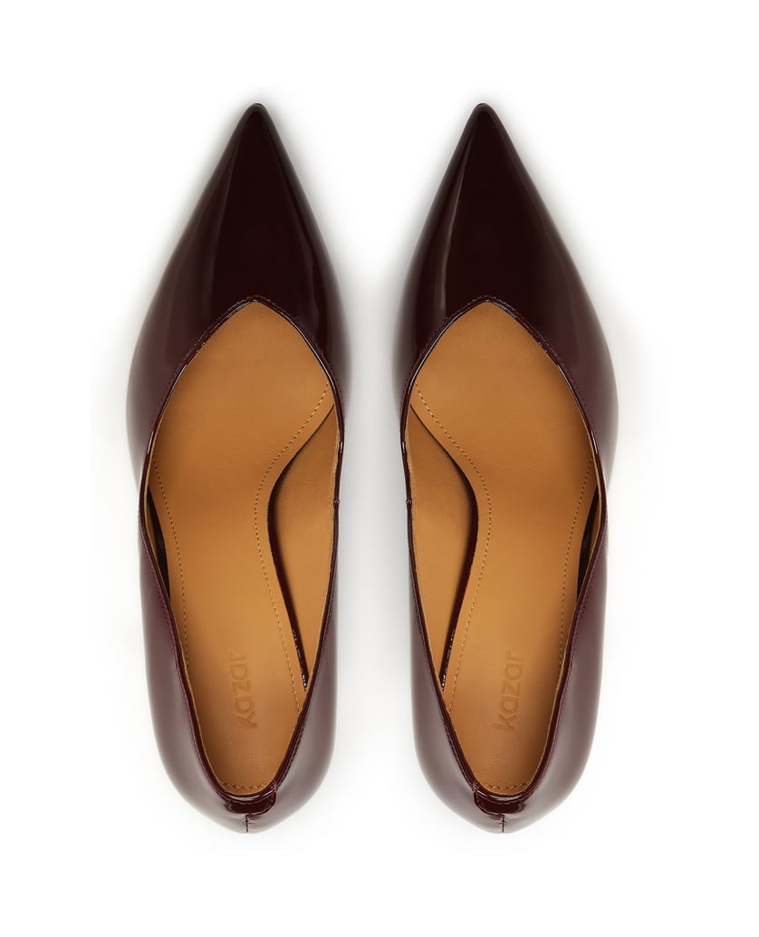Kazar-Patent-leather-burgundy-pumps-červená