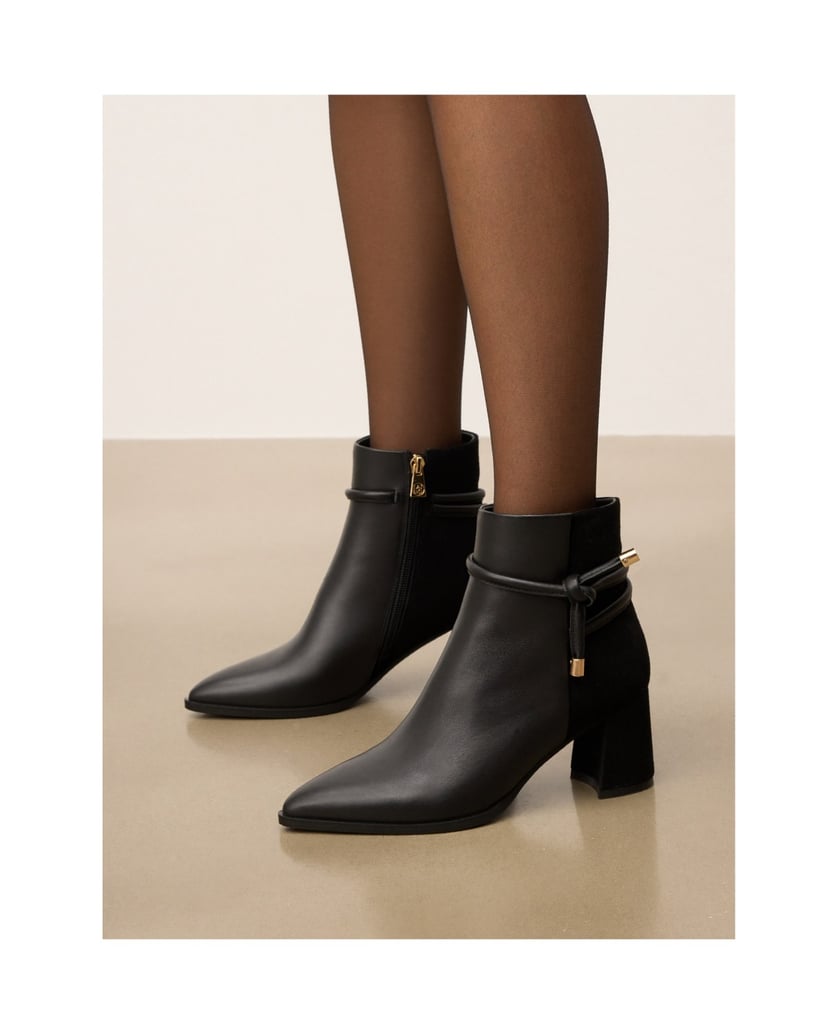 Kazar-Black-suede-and-smooth-leather-boots-černá