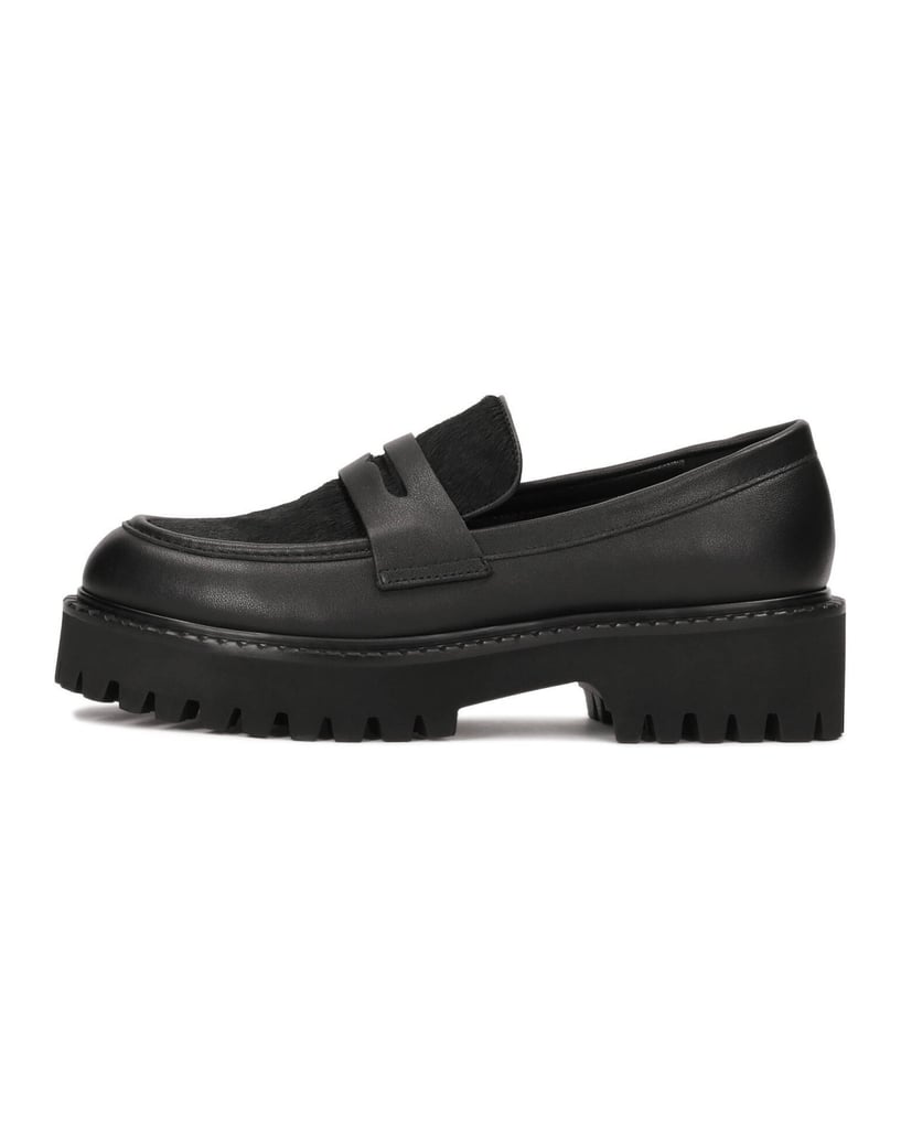 Kazar-Slip-on-shoes-leather-with-natural-hair-finish-černá