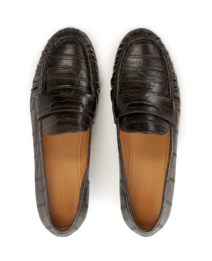 Kazar-Brown-shoes-with-embossing-hnědá