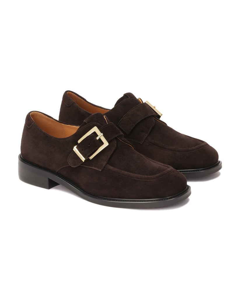 Kazar-Suede-shoes-with-strap-closure-hnědá
