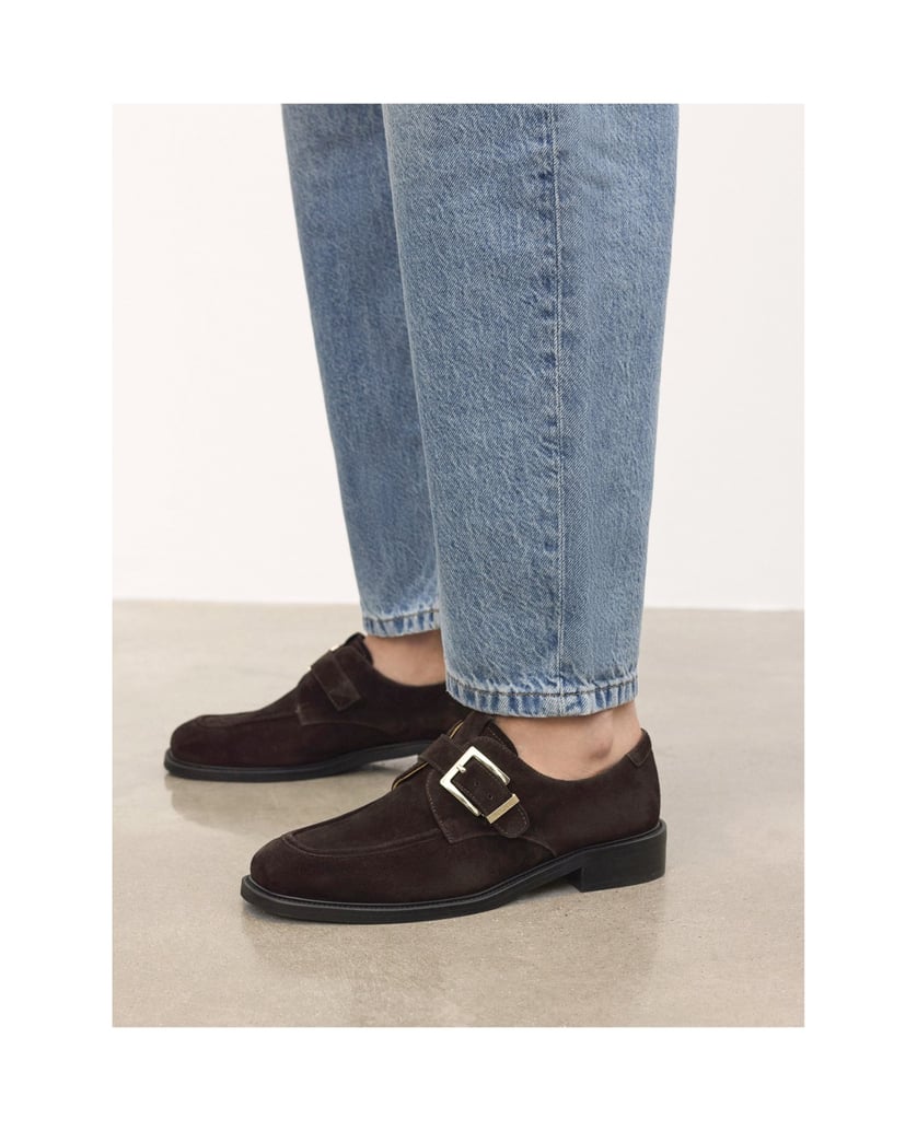 Kazar-Suede-shoes-with-strap-closure-hnědá