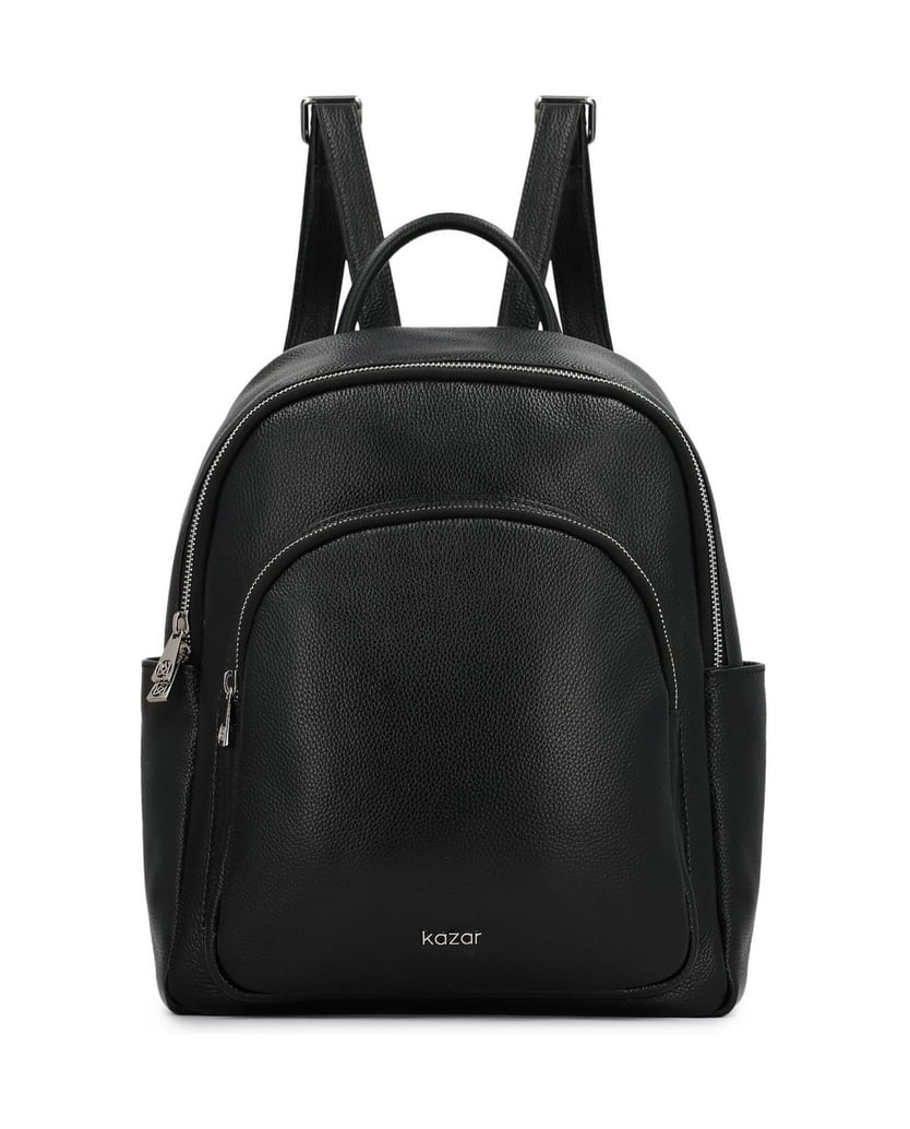 Kazar-Black-leather-backpack-černá