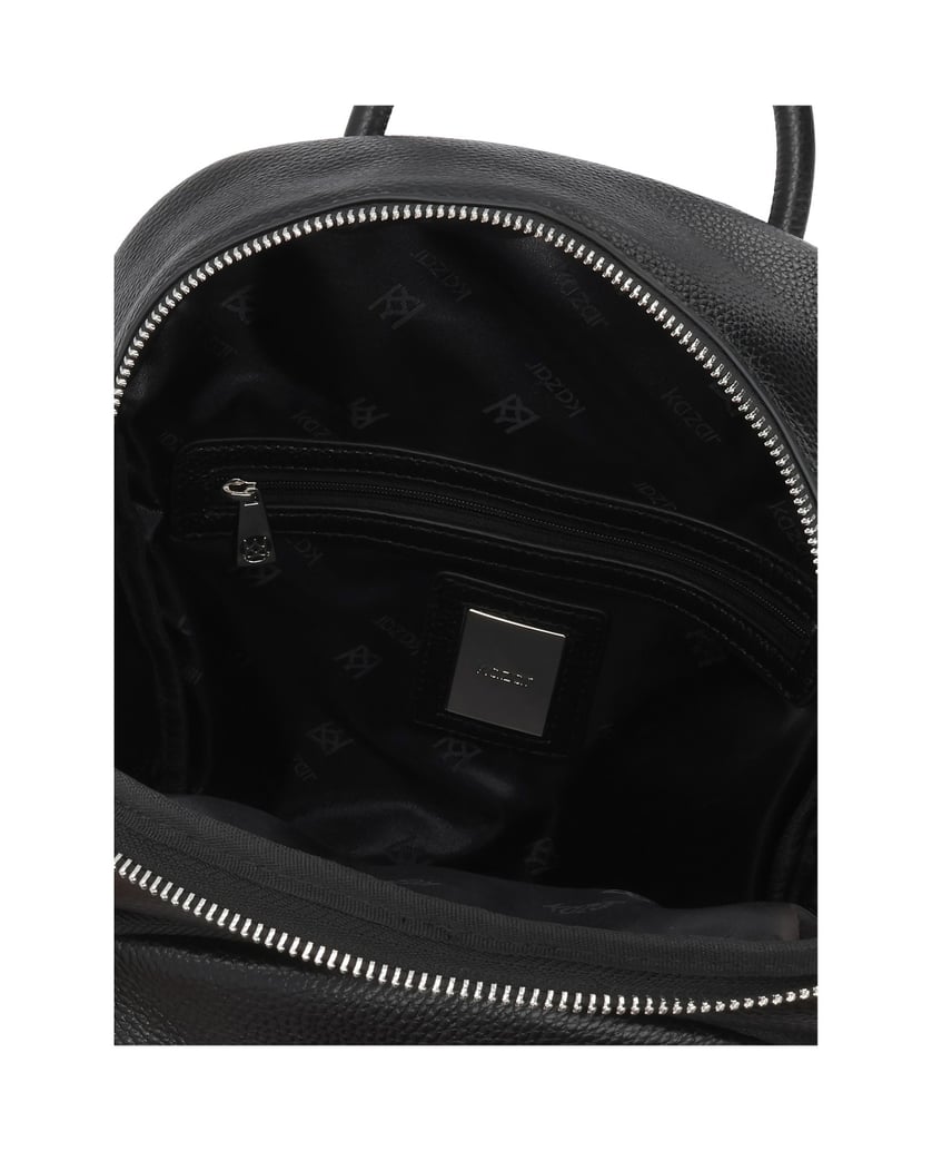 Kazar-Black-leather-backpack-černá