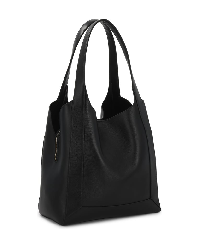 Kazar-Capacious-leather-shoulder-bag-černá