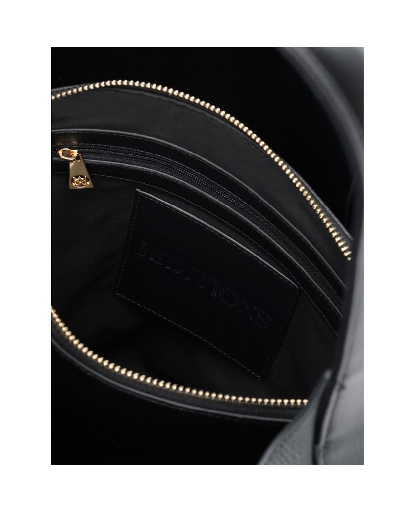 Kazar-Capacious-leather-shoulder-bag-černá