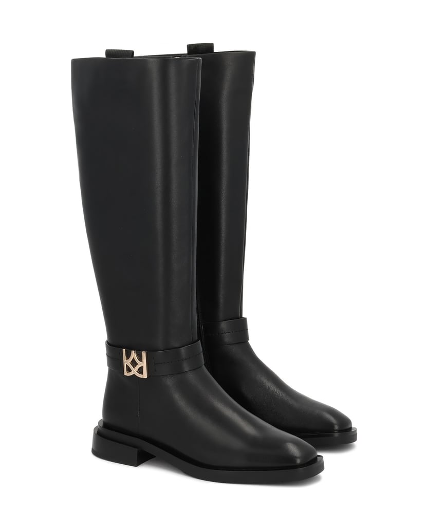 Kazar-Black-boots-with-logo-accent-čierna
