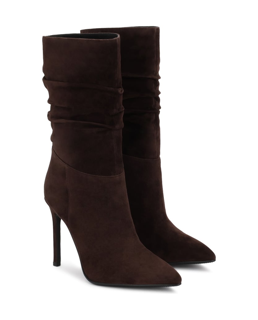 Kazar-Brown-suede-boots-with-a-slender-heel-hnědá