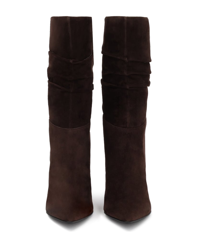 Kazar-Brown-suede-boots-with-a-slender-heel-hnědá