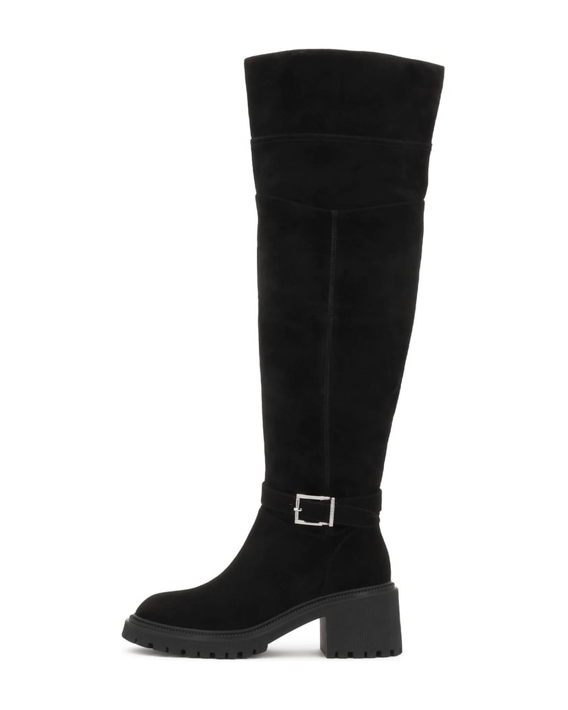 Kazar-Suede-boots-on-trep-sole-čierna