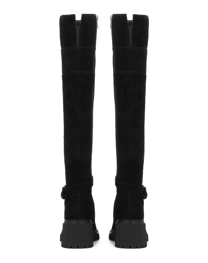 Kazar-Suede-boots-on-trep-sole-čierna