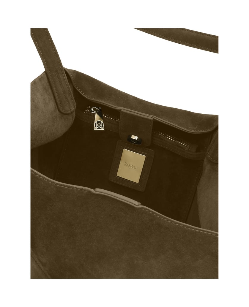 Kazar-Large-suede-shoulder-bag-zelená