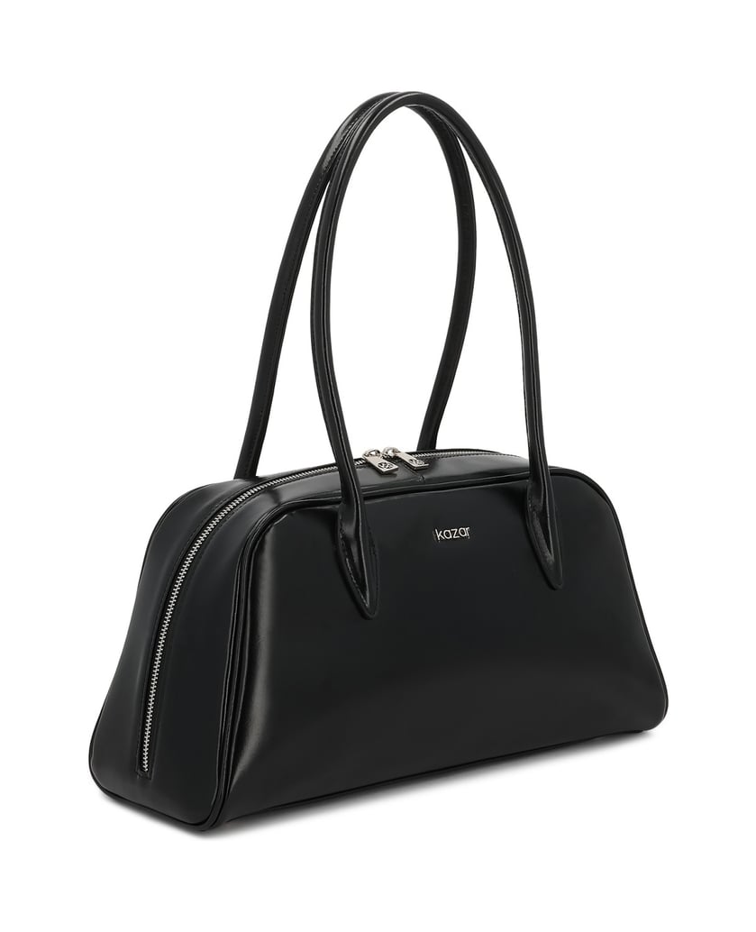 Kazar-Black-leather-handbag-černá