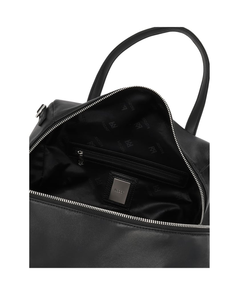 Kazar-Leather-handbag-with-handles-and-strap-černá