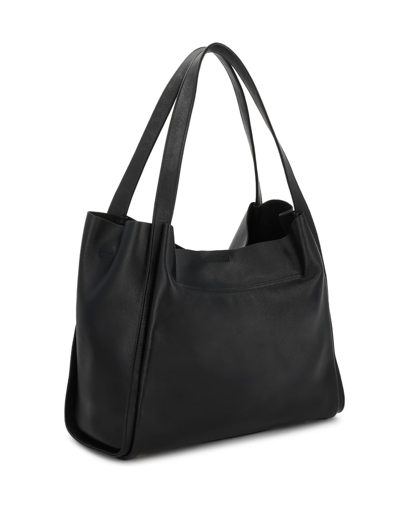 Kazar-Black-loose-fitting-handbag-with-double-handle-černá