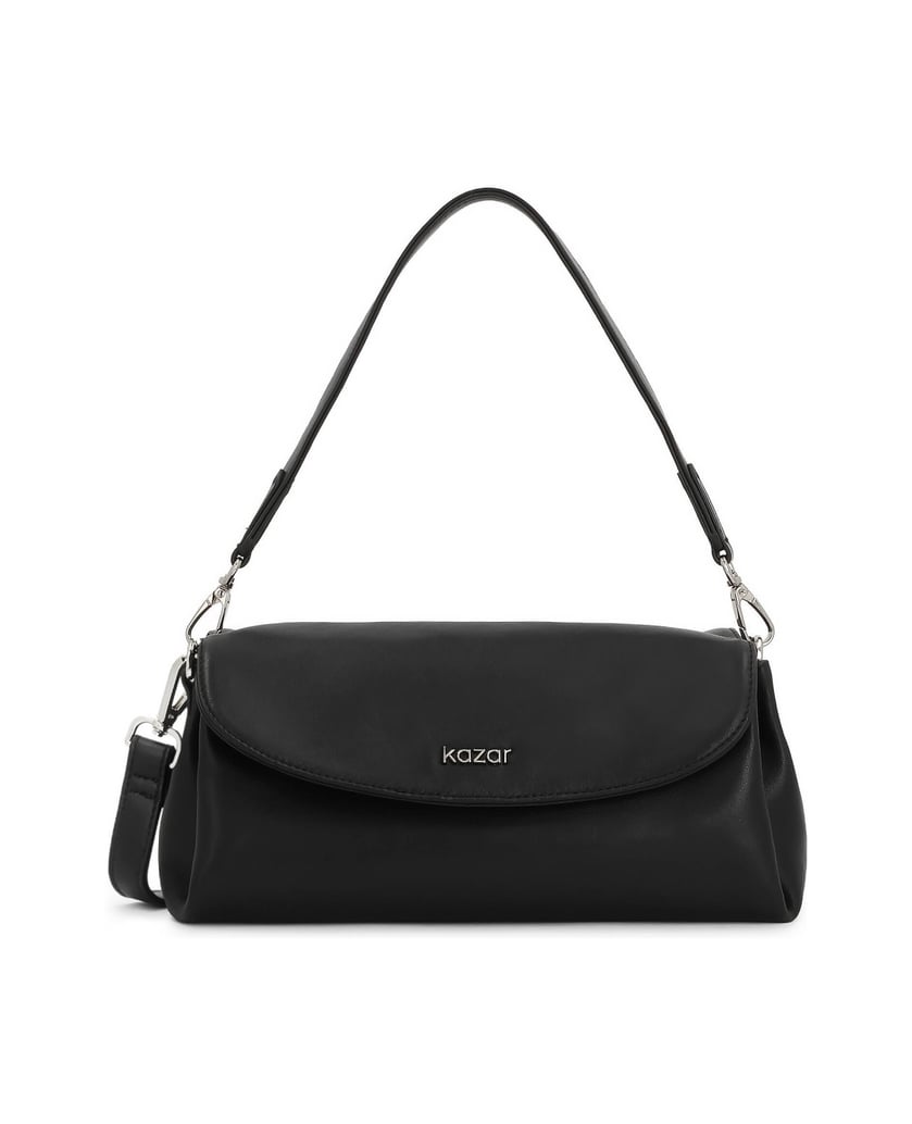 Kazar-Black-leather-handbag-with-detachable-straps-černá