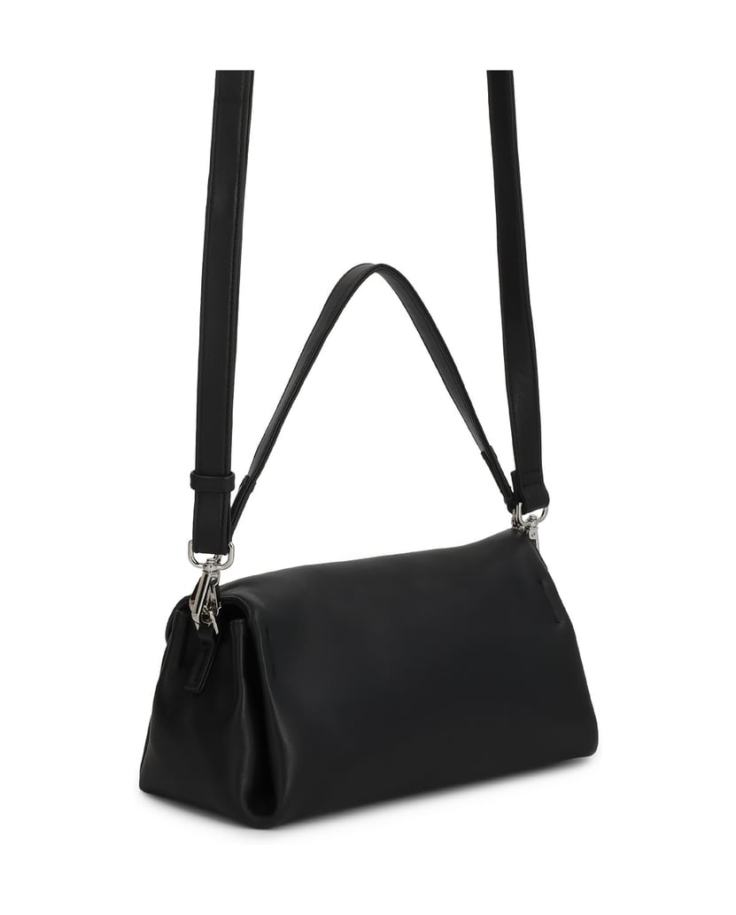 Kazar-Black-leather-handbag-with-detachable-straps-černá