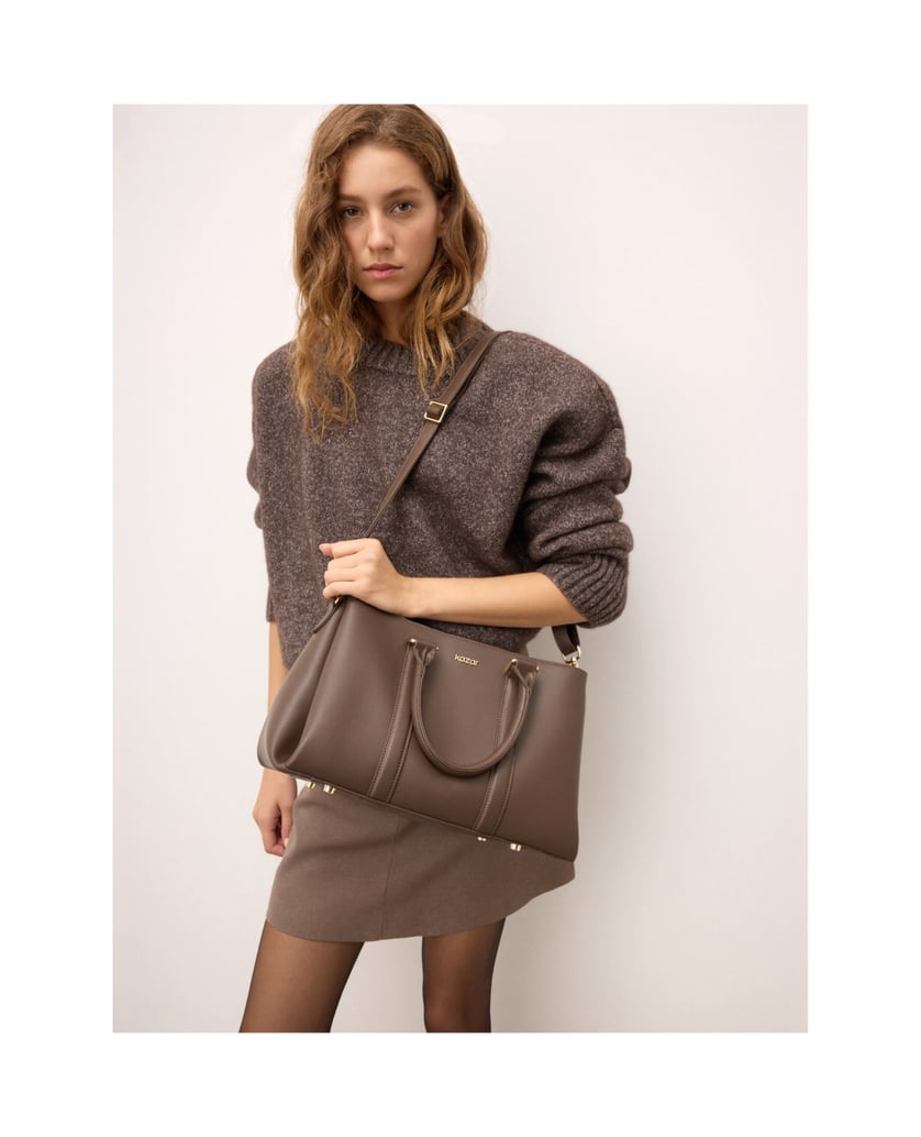 Kazar-Brown-elegant-handbag-hnědá
