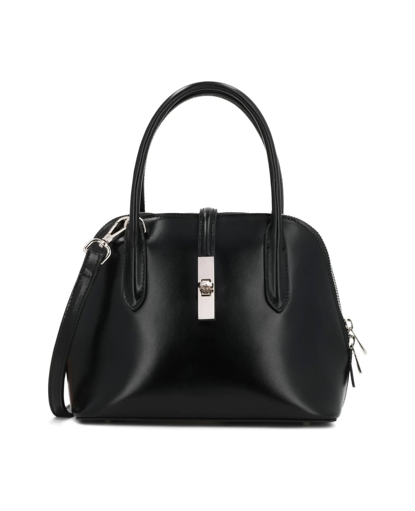 Kazar-Leather-handbag-with-rigid-construction-černá