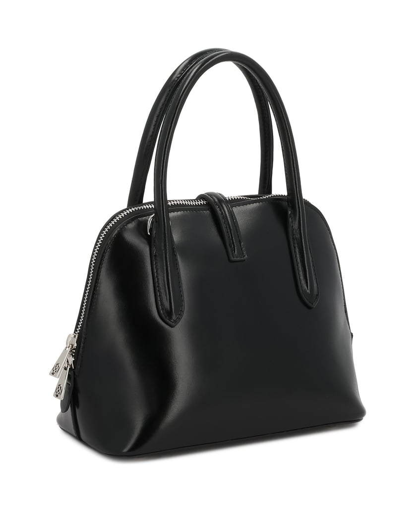 Kazar-Leather-handbag-with-rigid-construction-černá