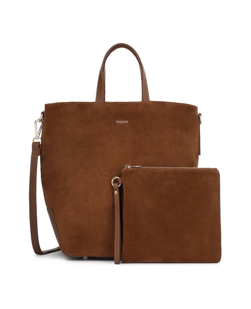 Kazar-Große-Handtasche-aus-Wildleder-in-brauner-Farbe-braun