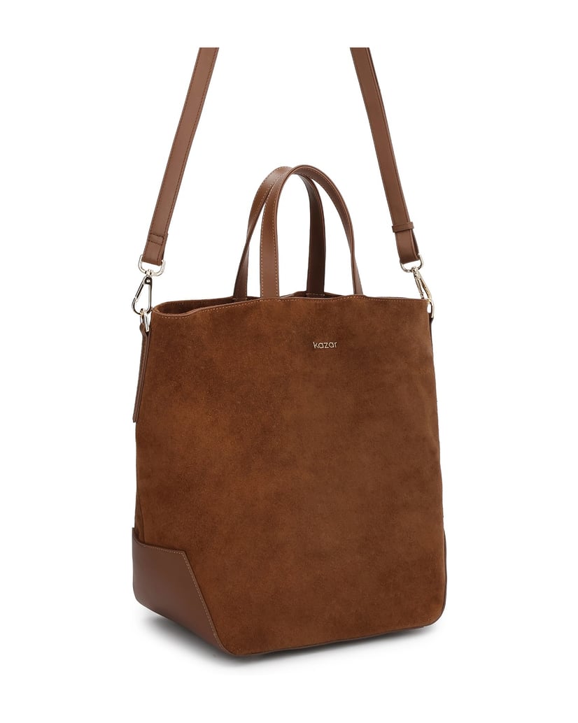 Kazar-Große-Handtasche-aus-Wildleder-in-brauner-Farbe-braun