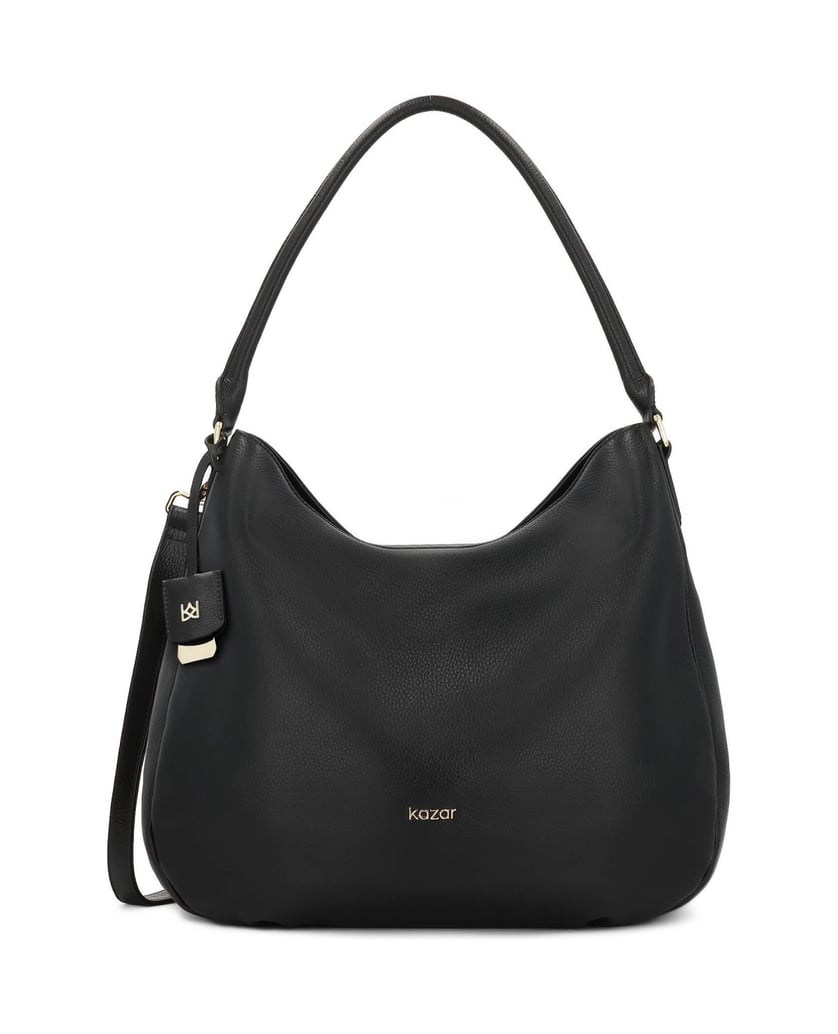 Kazar-Black-leather-hobo-bag-černá