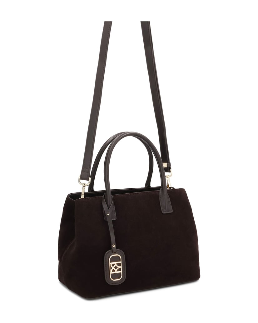 Kazar-Dark-brown-suede-handbag-tmavá-hnedá