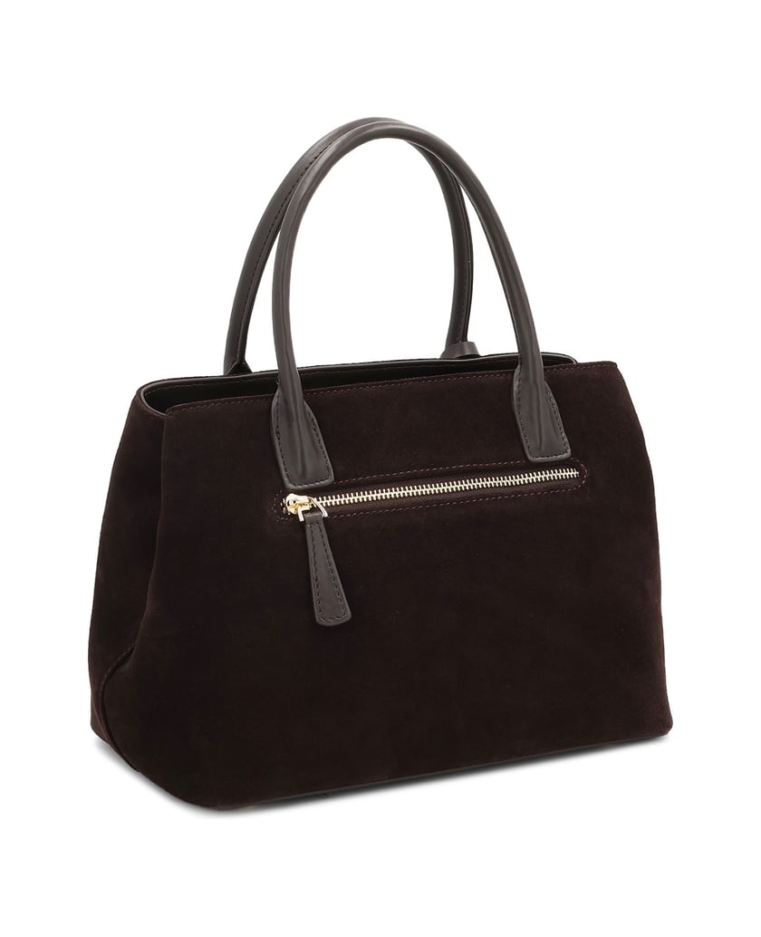 Kazar-Dark-brown-suede-handbag-tmavá-hnedá