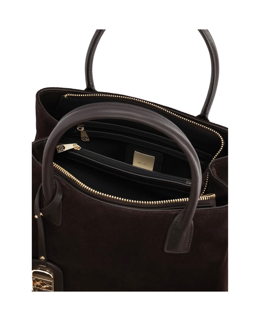 Kazar-Dark-brown-suede-handbag-tmavá-hnedá