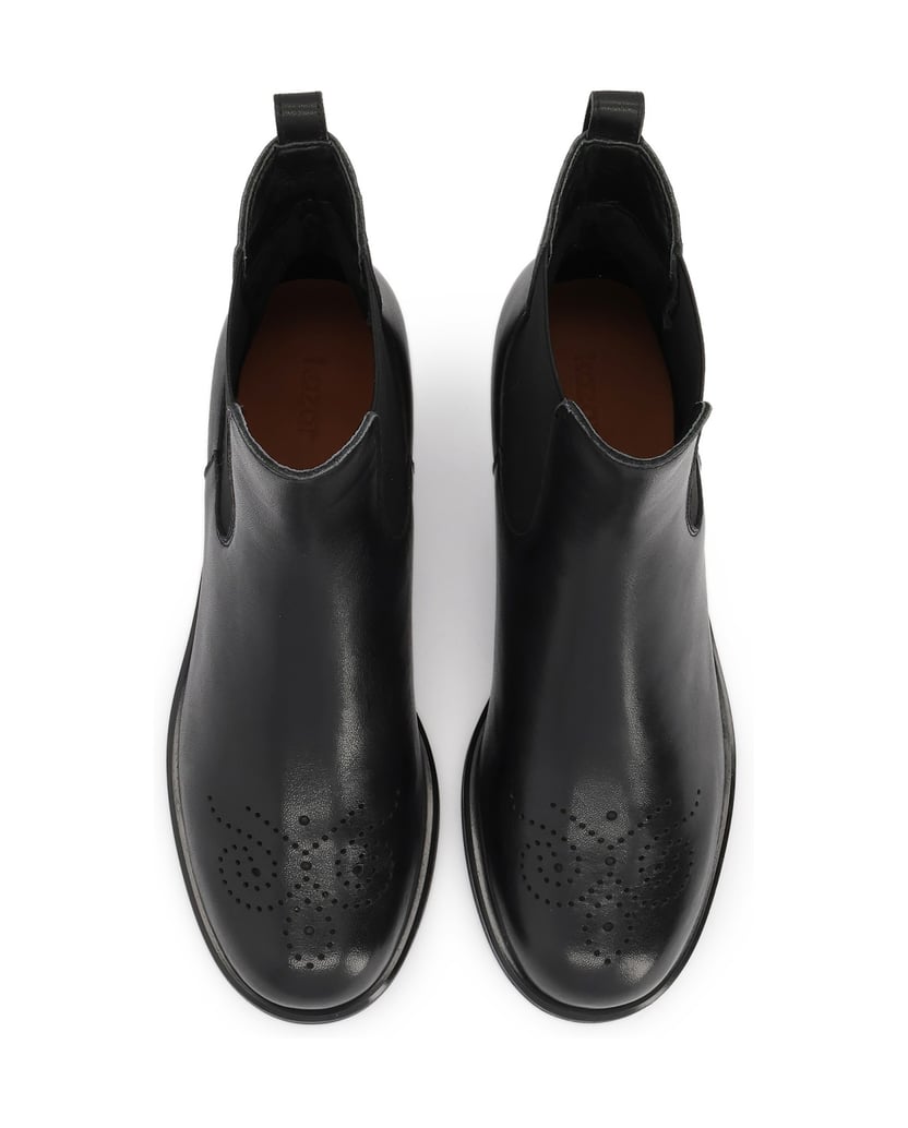 Kazar-Black-leather-Chelsea-boots-černá