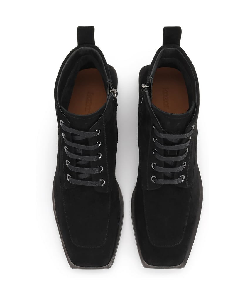 Kazar-Suede-boots-with-retro-nose-pads-čierna